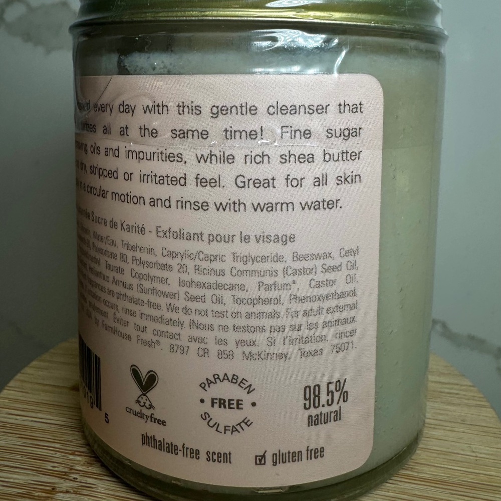 NWT FarmHouse Fresh One Fine Day Shea Sugar Flawless Face Cleansing Polish 6oz - Picture 3 of 3
